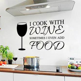 Wineglass Kitchen Wall Sticker