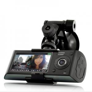 Dual Camera Car DVR with GPS Logger