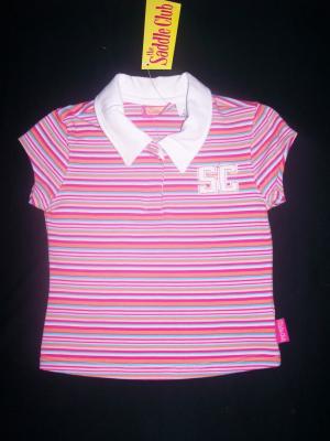 Saddle Club Striped Polo Tee - Size 5