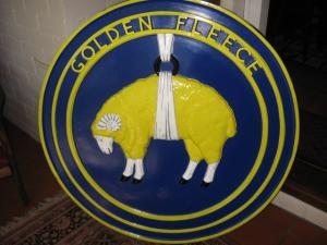 GOLDEN FLEECE RAM Sheep Hanging Wall Plaque Large