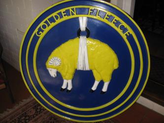 GOLDEN FLEECE RAM Sheep Hanging Wall Plaque Large