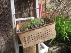 ANTIQUE Retro  Rustic Metal Tins Baskets Crates Pl