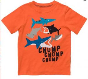 CARTER'S BOYS SHARK GRAPHIC TEE