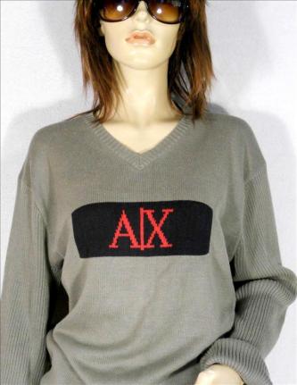 ARMANI EXCHANGE cotton V neck jumper, sz. 14XL