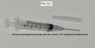 SYRINGE & NEEDLE 3ML L/L WITH 23Gx32MM NEEDLE