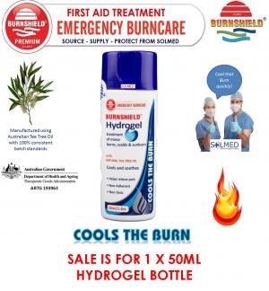 BURNSHIELD 50ML HYDROGEL BURNS TREATMENT