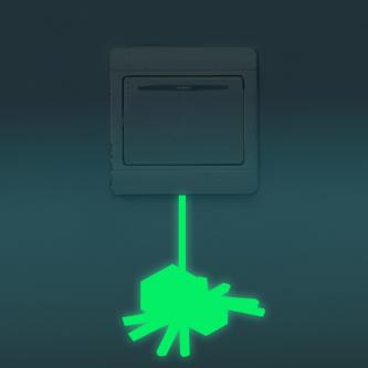 Novelty Spider Luminous Switch Stickers