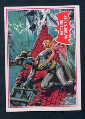 SCANLENS 1966 BATMAN RED BAT CARD 23A BATTLING NA