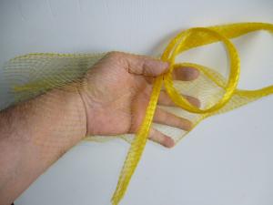 5 meters Onion bag mesh / tube YELLOW