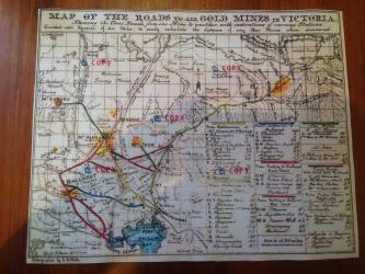 1850's Victorian Goldfields Map