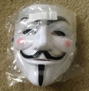 Brand New V for Vendetta Anonymous White Costume Mask x1