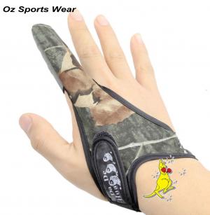 1x Camo Spinning Jigging Cast PU Anti Slip one finger fishing glove-FG
