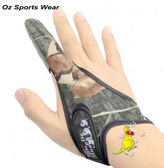 1x Camo Spinning Jigging Cast PU Anti Slip one finger fishing glove-FG