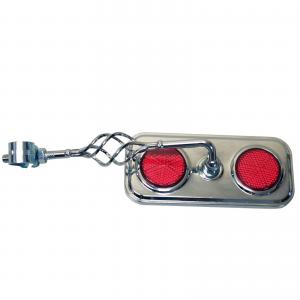 Lowrider Dragster Chopper Bicycle Mirror, Cage, Reflectors, Red