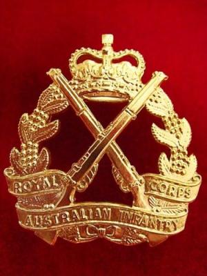 ROYAL AUSTRALIAN INFANTRY CORPS BERET / HAT BADGE