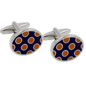 Cufflinks - Orange Blue Cuff links Wedding Gift Groomsmen Gift Him