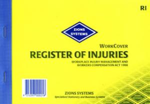 INJURY REGISTER BOOK