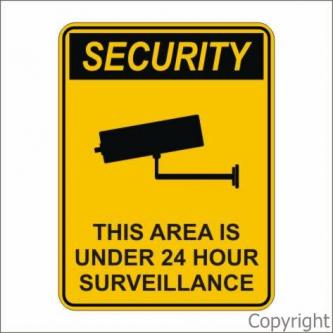 SIGN - SECURITY CAMERA LARGE METAL