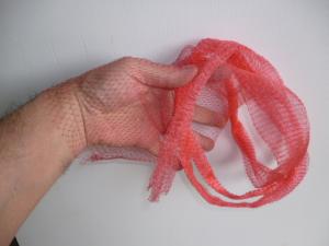 5 meters Onion bag mesh / tube RED