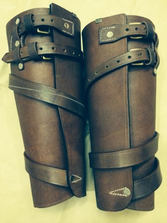 Australian Light WWI Leather Leggings - (Reproduction