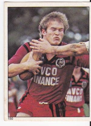 Scanlens 1984 Rugby League sticker #150 DON MCKINNON - NORTHS