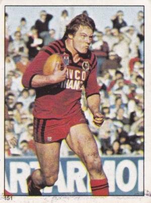 Scanlens 1984 Rugby League sticker #151 STEVE MAYOH - NORTHS