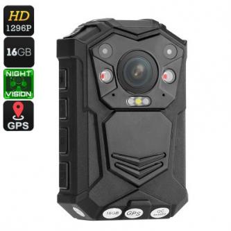 Police Body Camera - 1296p, Night Vision