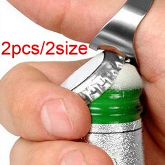 Stainless Steel Finger Ring Beer Bottle Beverage O...