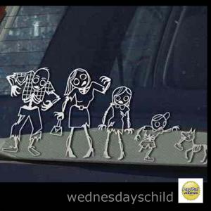 MY ZOMBIE FAMILY Clear Car Decal Stickers