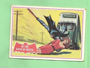 SCANLENS 1966 BATMAN RED BAT CARD 38A IN THE PATH