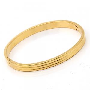 9K Yellow Gold Filled GF Solid Bracelet Bangle, 5.7 x 4.9cm ID, 6mm Wi