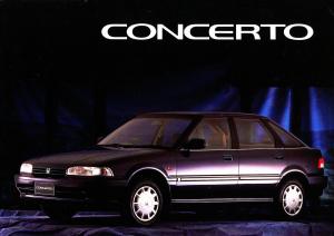 Honda Concerto 1991 Single Page Double Sided Sales Brochure