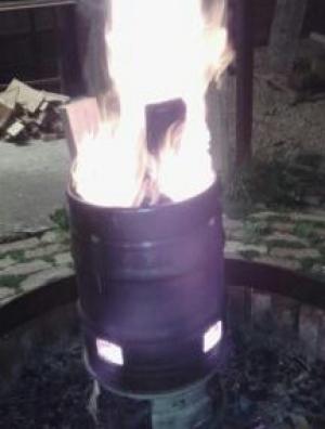 home made fire drum