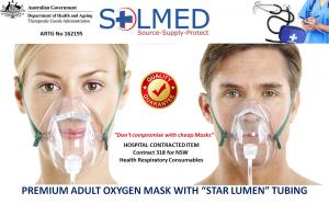 OXYGEN MASK ADULT WITH 2.1M TUBING