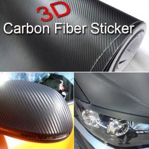 Carbon Fiber Vinyl Sheet Film 3D Car Sticker - Black