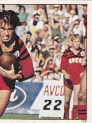 Scanlens 1984 Rugby League sticker #148 PAUL MCCAFFERY - NORTHS