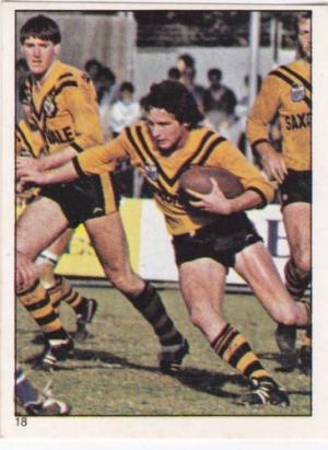 Scanlens 1984 Rugby League sticker #18 JAMIE DAVIDSON - BALMAIN