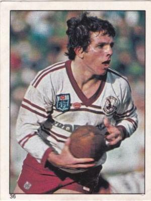 Scanlens 1984 Rugby League sticker #36 KERRY BOUSTED - MANLY