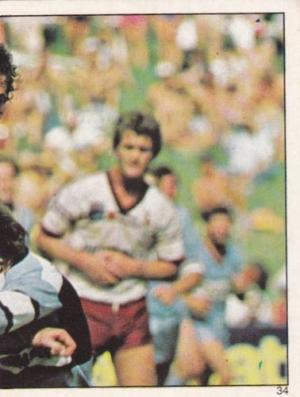 Scanlens 1984 Rugby League sticker #34 NOEL CLEAL - MANLY