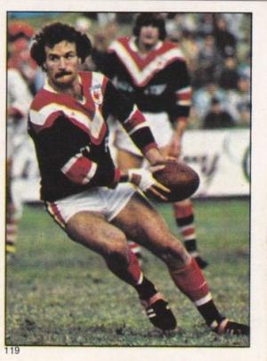 Scanlens 1984 Rugby League sticker #119 GARY WARNECKE - EASTS