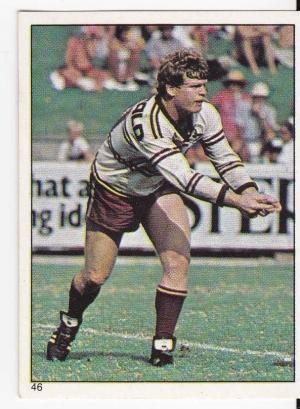 Scanlens 1984 Rugby League sticker #46 PAUL VAUTIN - MANLY
