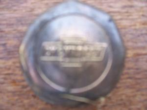 vintage Cheve car wheel grease cap (brass)