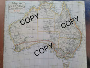 Railway Map 1937 Australia