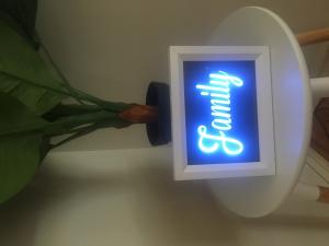 A5 Size Night Light, Stand Alone Picture Frame FAMILY Light Box