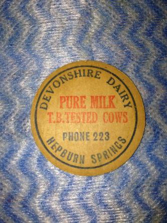 Devonshire Dairy Milk Bottle Top Stopper