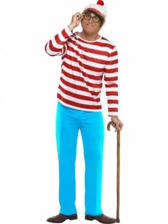 New Licensed Where's Wally Costume Adult