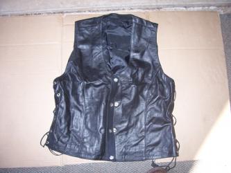 Black Buffalo Hide Leather Vest