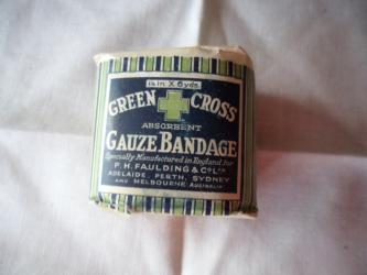 Vintage old Green Cross Bandage Medical Dressing
