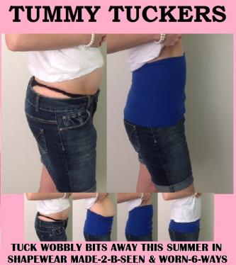 Shapewear Tummy Tucker Top Shaper Wear 6 Ways BLAC...