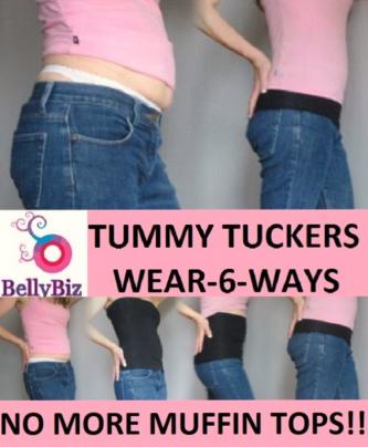 Shapewear Tummy Tucker Top Shaper Wear 6 Ways BLAC...